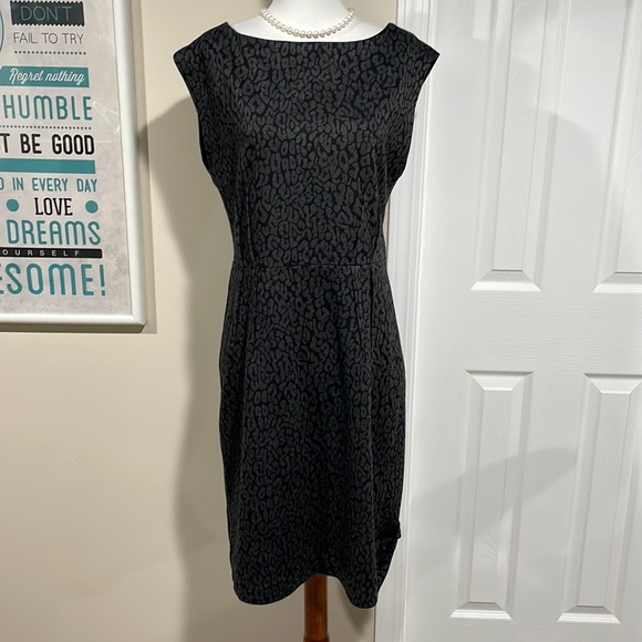 LOFT subtle cheetah print wool-like dress. So soft! - Picture 4 of 12